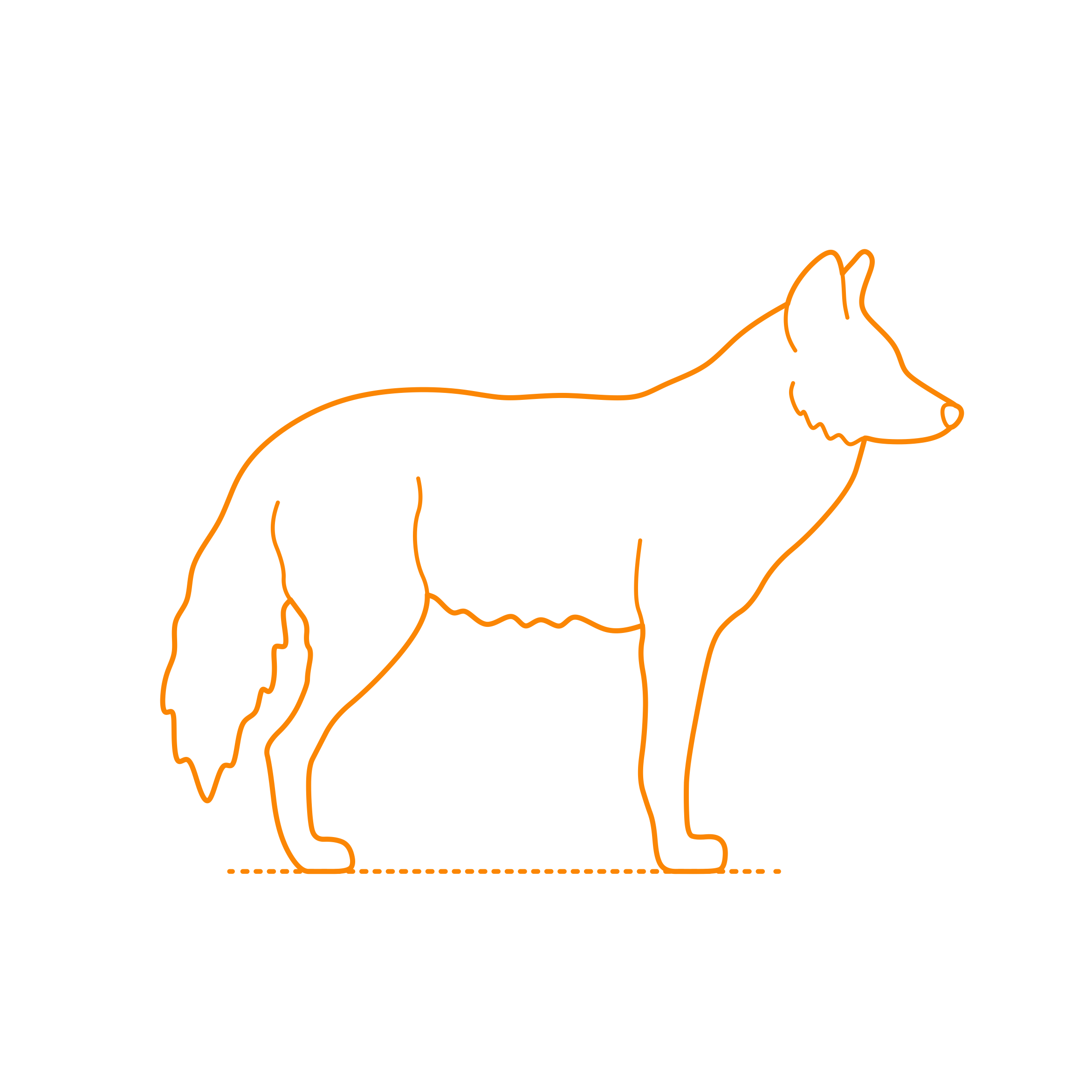 Animals Canini Coyote Outline Svg Vector Free Vectors